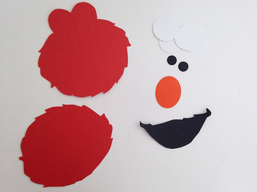 CraftyGoat's Notes: Cutting shapes for an Elmo-themed party