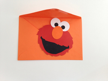 CraftyGoat's Notes: Elmo birthday party invitation cut using Silhouette Cameo