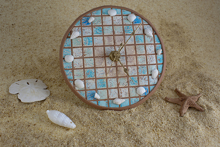 Beach Themed Clock with Custom Photo Backdrop