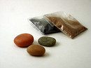 Polymer Clay Rocks from Play Sand, Baked