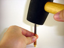 Tapping pen mechanism into barrel